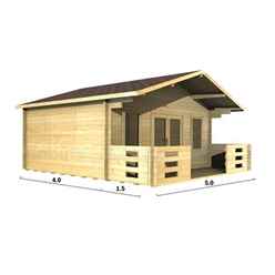 16 X 13 Log Cabin (2092) - Double Glazing (34mm Wall Thickness)