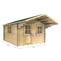 3m X 3m (10 X 10) Log Cabin (2025) - Double Glazing (34mm Wall Thickness)