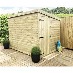 6 X 6 Pent Garden Shed - 12mm Tongue And Groove Walls - Pressure Treated - Windowless