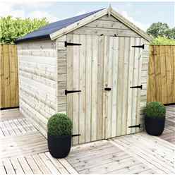 10 X 6 Premier Apex Garden Shed - 12mm Tongue And Groove - Pressure Treated - Windowless - 12mm Tongue And Groove Walls, Floor And Roof