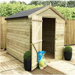 12 X 6 Premier Apex Shed - 12 Mm Tongue And Groove Walls - Single Door - Windowless - 12mm Tongue And Groove Walls, Floor And Roof