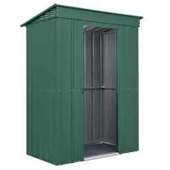 5 X 3 Premier Easyfix - Pent - Metal Shed - Heritage Green (1.48m X 0.93m)