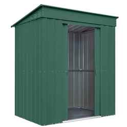 6 X 4 Premier Easyfix - Pent - Metal Shed - Heritage Green (1.80m X 1.24m)