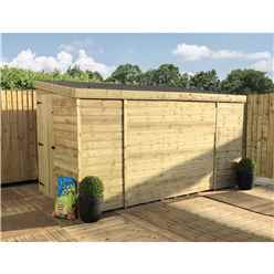 9 X 5 Pent Garden Shed - 12mm Tongue And Groove Walls - Pressure Treated - Windowless