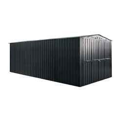 10 X 15 Anthracite Grey Metal Garage (2.95m X 4.54m)