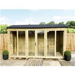 7 X 8 Reverse Pressure Treated Tongue & Groove Apex Summerhouse + Long Windows With Higher Eaves And Ridge Height + Toughened Safety Glass + Euro Lock With Key + Super Strength Framing