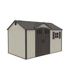 12.5 X 8 Life Plus Plastic Apex Shed With Plastic Floor + 1 Window (3.81m X 2.43m)