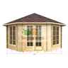 4.5m X 4.5m (15 X 15) Log Cabin (2082) - Double Glazing (34mm Wall Thickness)