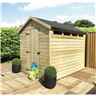 6 X 4 Security Garden Shed- Pressure Treated - Single Door + Safety Toughened Glass Security Windows + 12mm Tongue Groove Walls ,floor And Roof With Rim Lock & Key