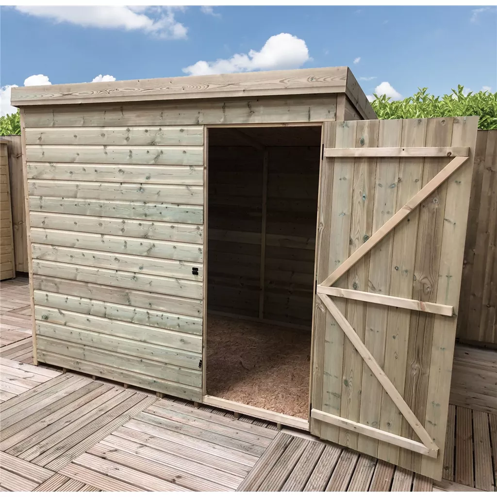 7 x 4 Windowless Pressure Treated T&G Pent Shed With Single Door product image