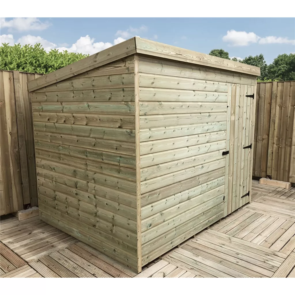 7 x 5 Windowless Pressure Treated T&G Pent Shed With Single Door product image
