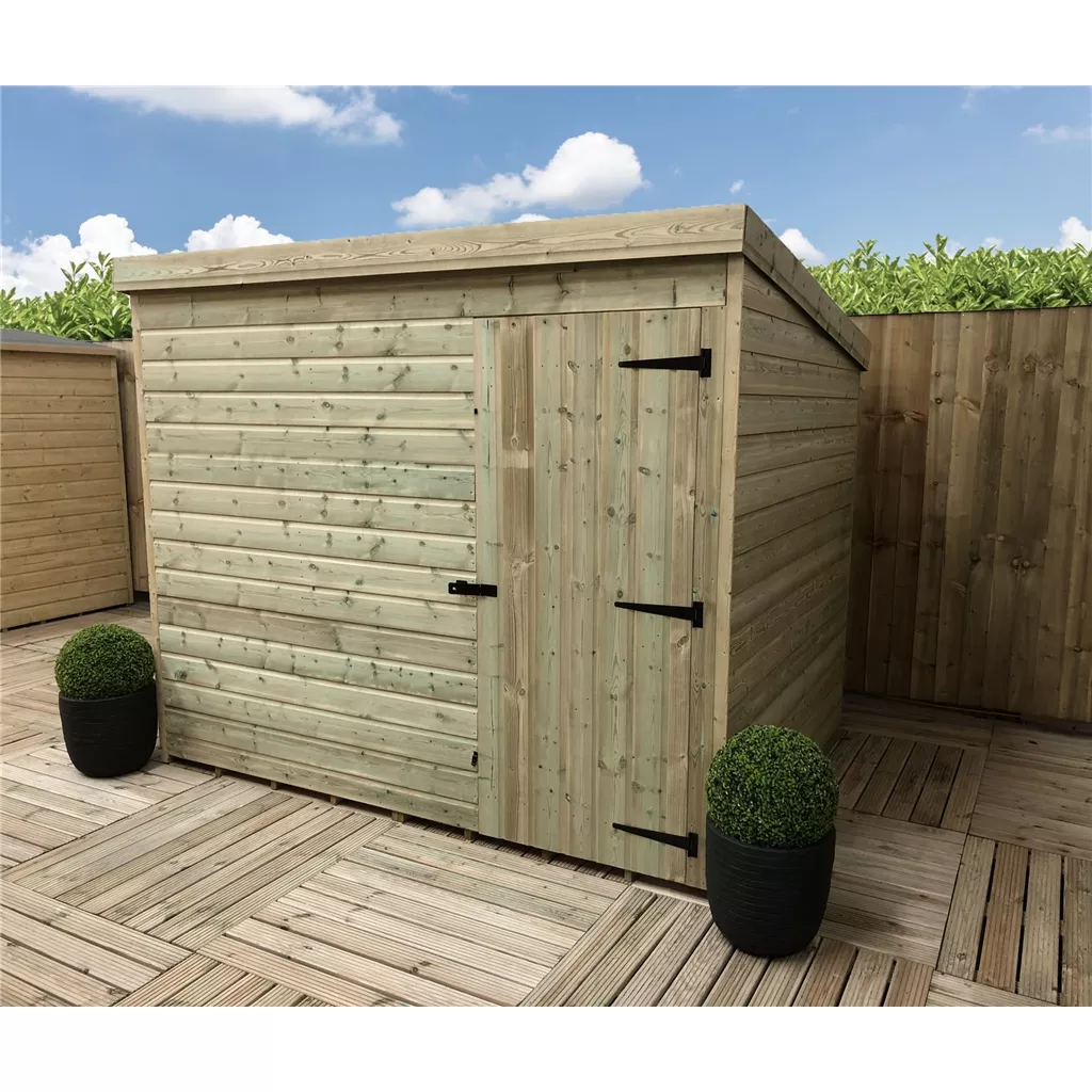 8 x 5 Windowless Pressure Treated T&G Pent Shed With Single Door product image