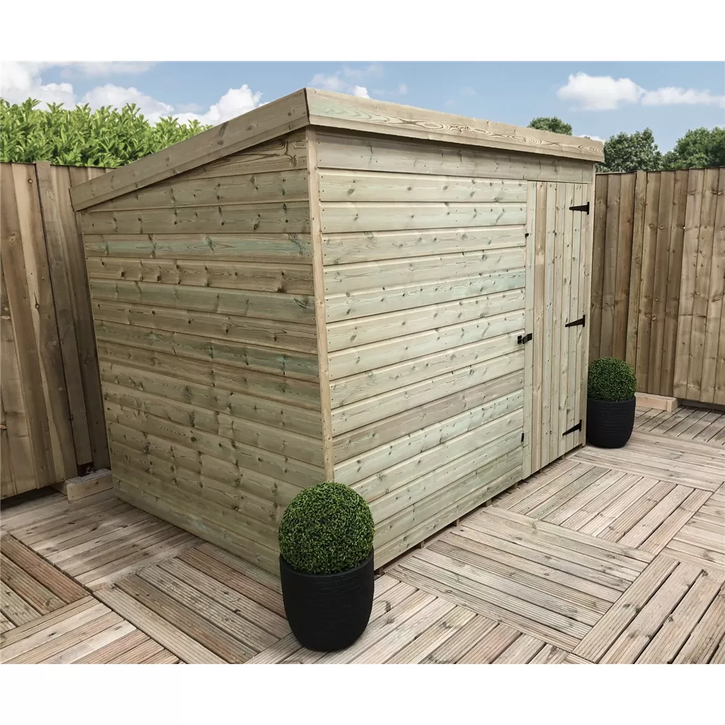 8 x 5 Windowless Pressure Treated T&G Pent Shed With Single Door product image