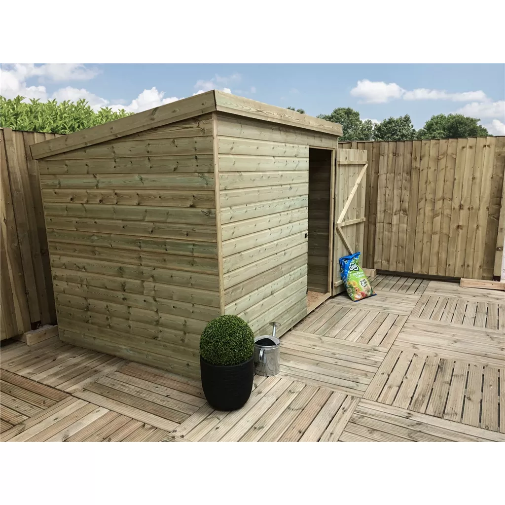 8 x 6 Windowless Pressure Treated T&G Pent Shed With Single Door product image