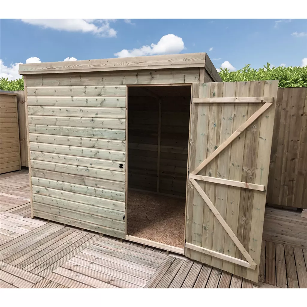 8 x 6 Windowless Pressure Treated T&G Pent Shed With Single Door product image