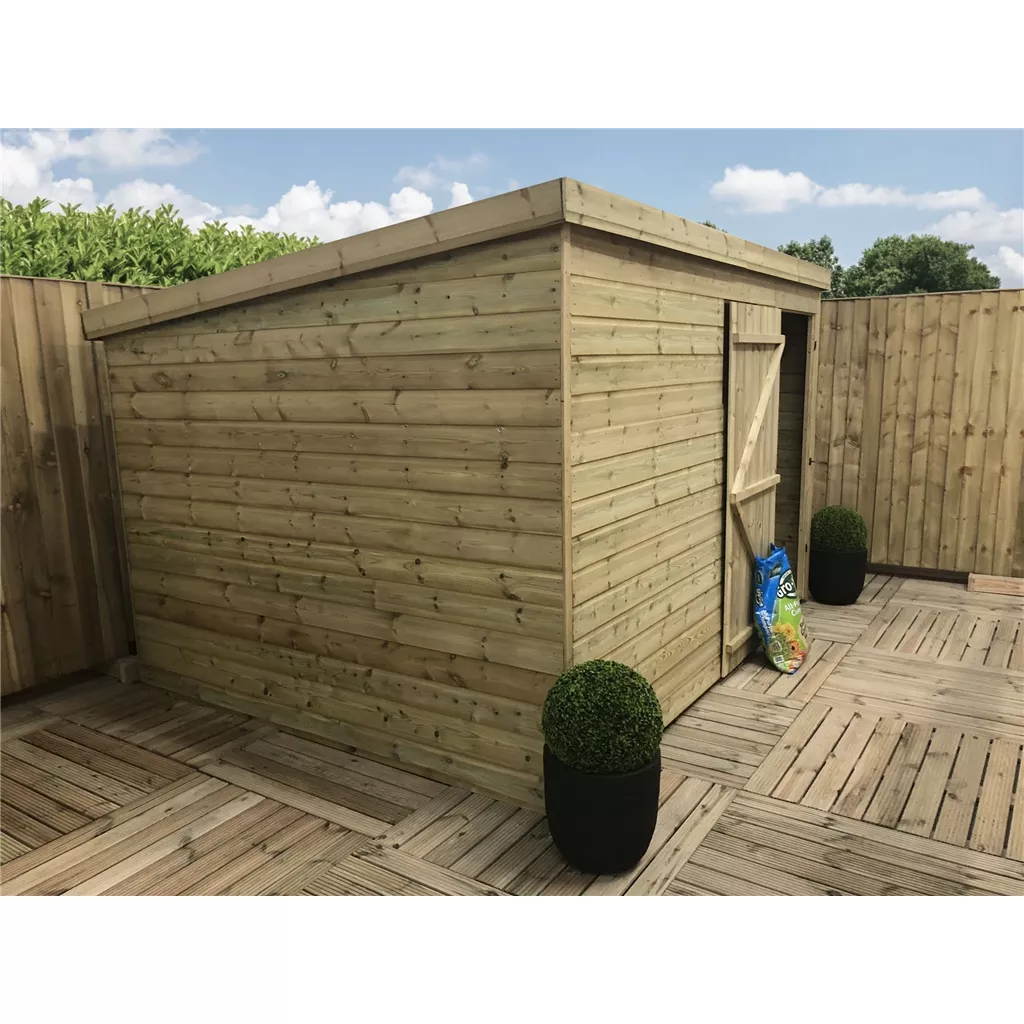 10 x 6 Windowless Pressure Treated T&G Pent Shed With Single Door product image