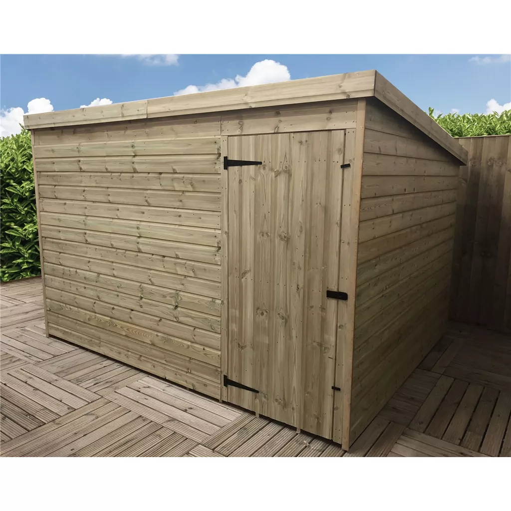 10 x 8 Windowless Pressure Treated T&G Pent Shed With Single Door product image