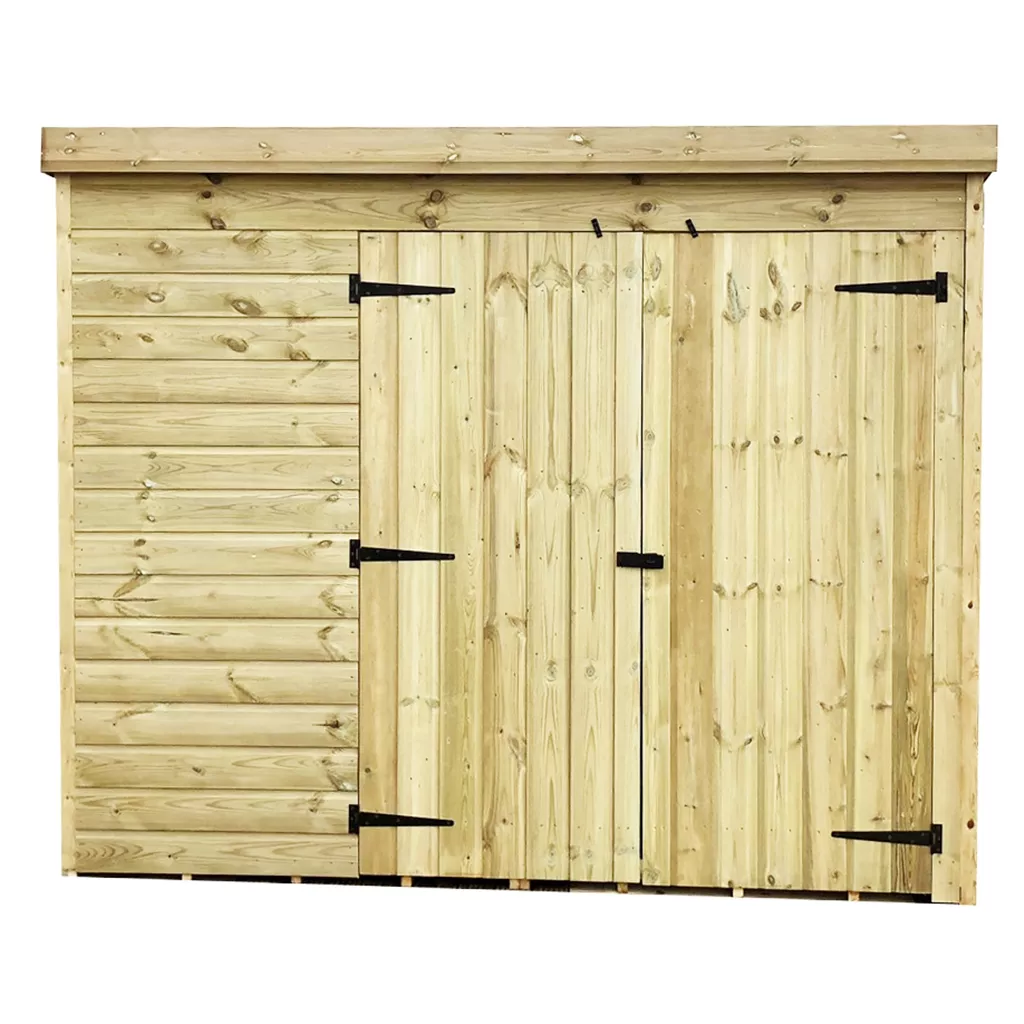 7 x 5 Windowless Pressure Treated T&G Pent Shed With Double Doors product image