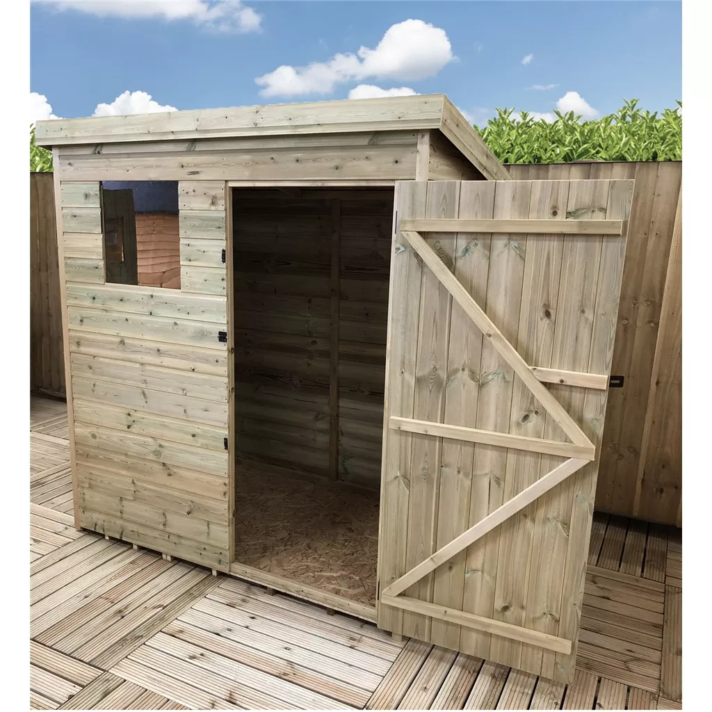 5 x 3 Pressure Treated T&G Pent Shed With 1 Windows, Single Door product image