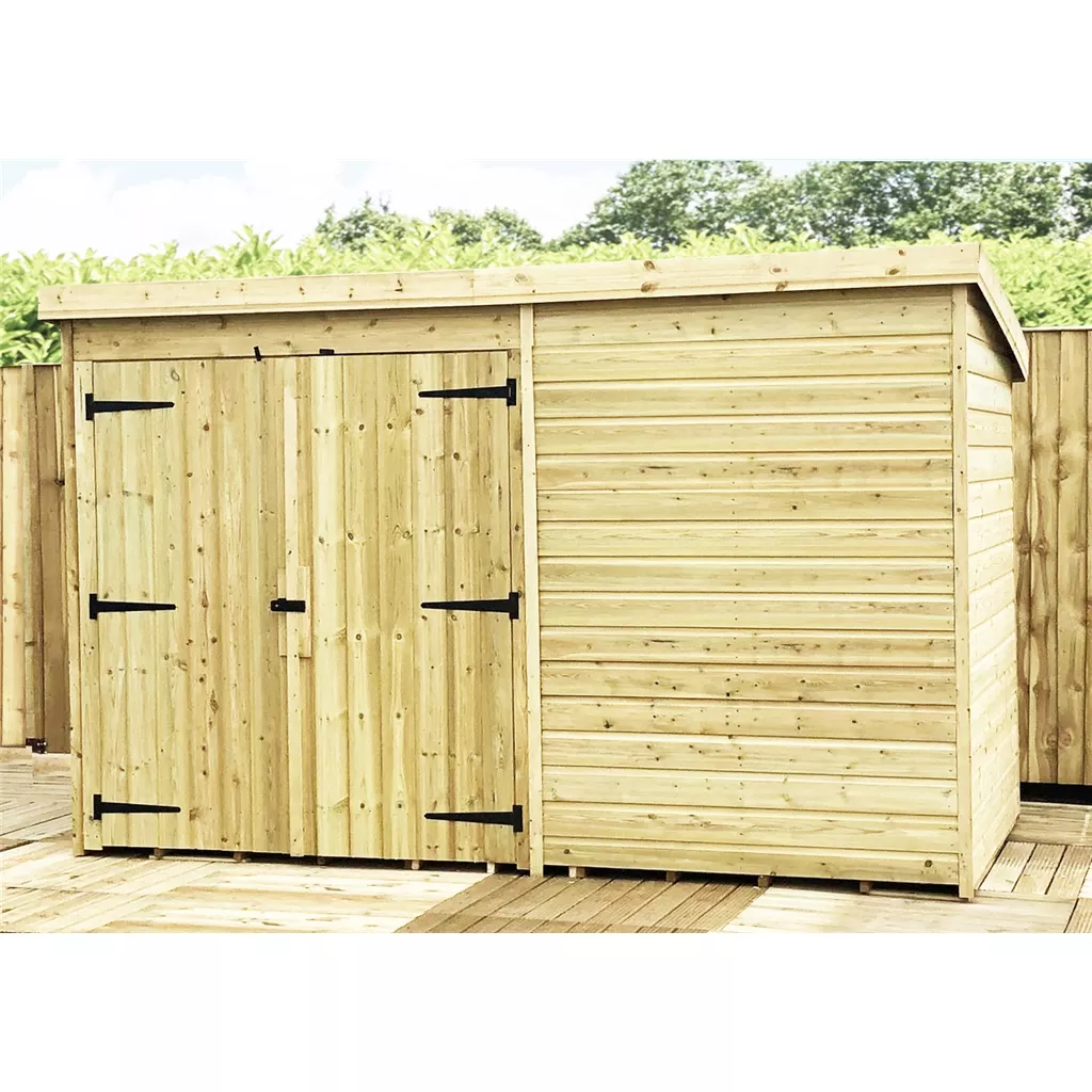 9 x 3 Windowless Pressure Treated T&G Pent Shed With Double Doors product image