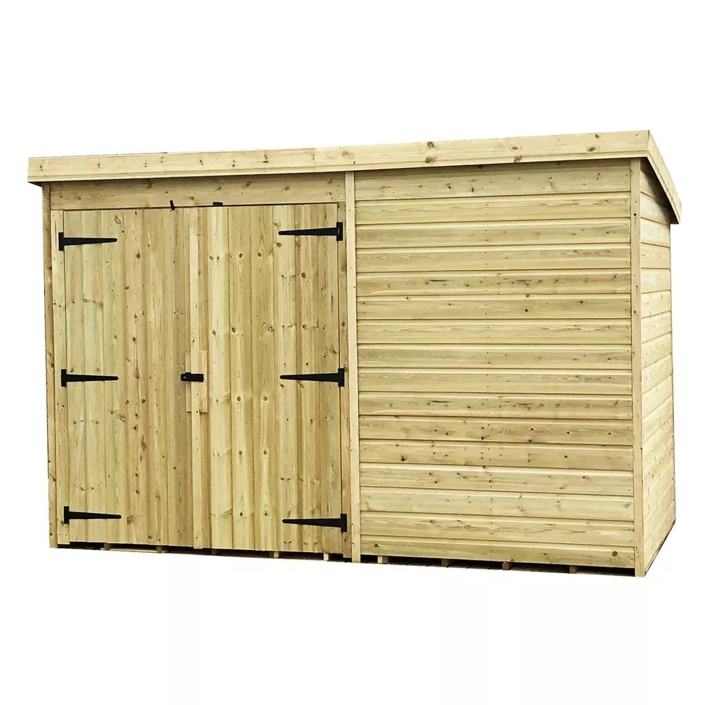 9 x 3 Windowless Pressure Treated T&G Pent Shed With Double Doors product image