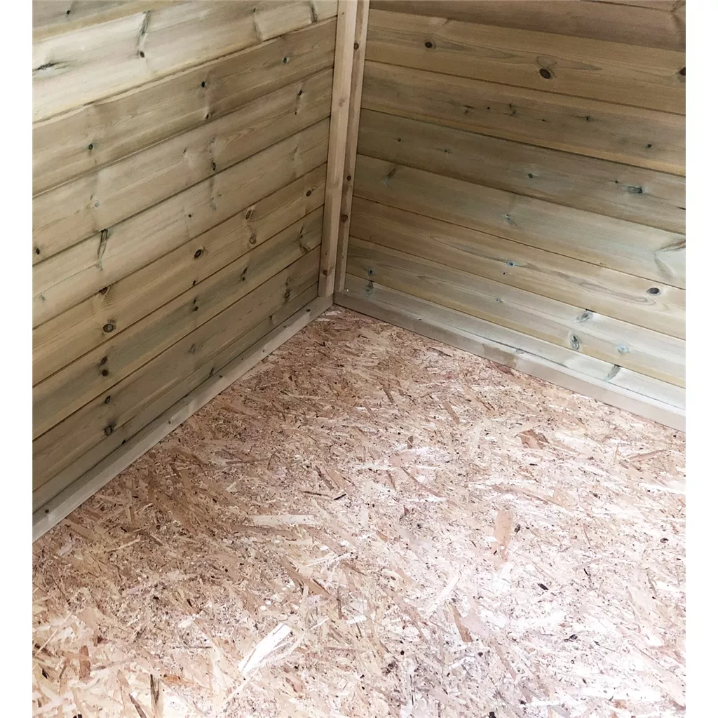 3 x 5 Windowless Pressure Treated T&G Single Door Apex Shed (low Eaves) product image