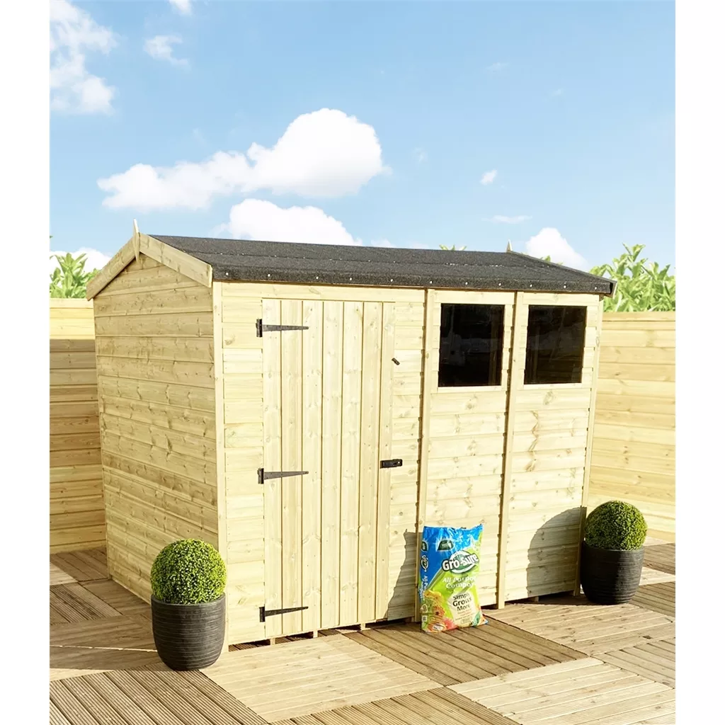 5 x 4 Reverse Pressure Treated T&G Single Door Apex Shed – High Eaves+ 1 Window product image