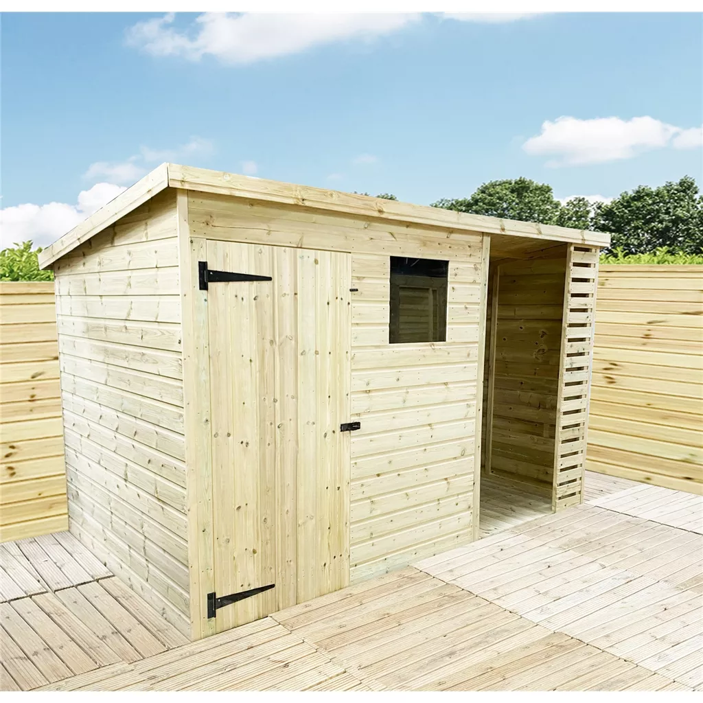 13 x 6 Pressure Treated T&G Pent Shed With Storage Area + 1 Window product image