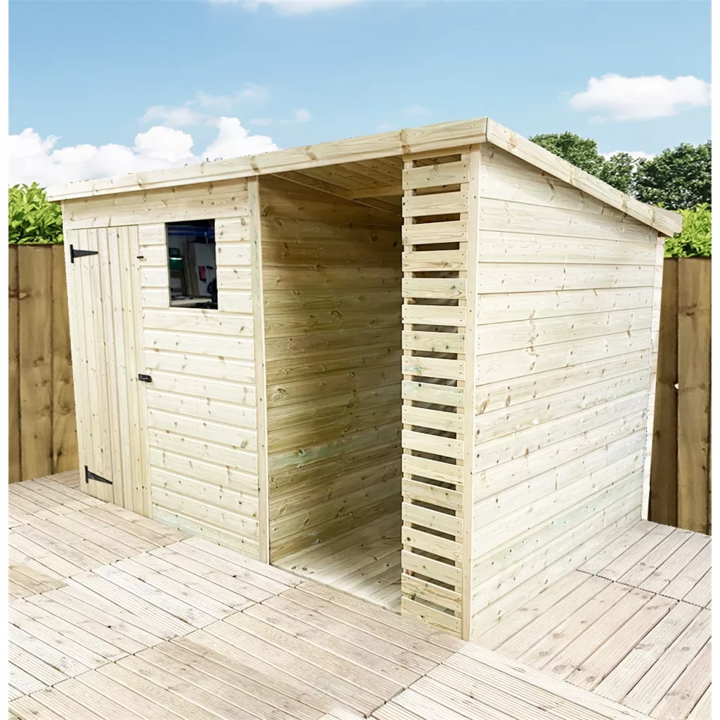 14 x 3 Pressure Treated T&G Pent Shed With Storage Area + 1 Window product image