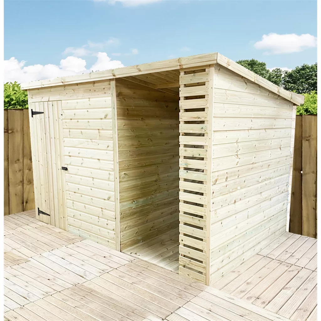14 x 6 Pressure Treated T&G Pent Shed With Storage Area Windowless product image