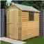 6 x 4 Overlap Pressure Treated Apex Shed With Single Door And 1 Window (8mm Overlap) product image