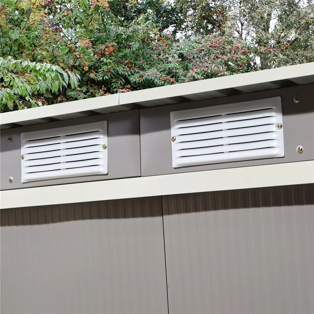 6 x 4 Double Door Metal Pent Shed – Light Grey product image