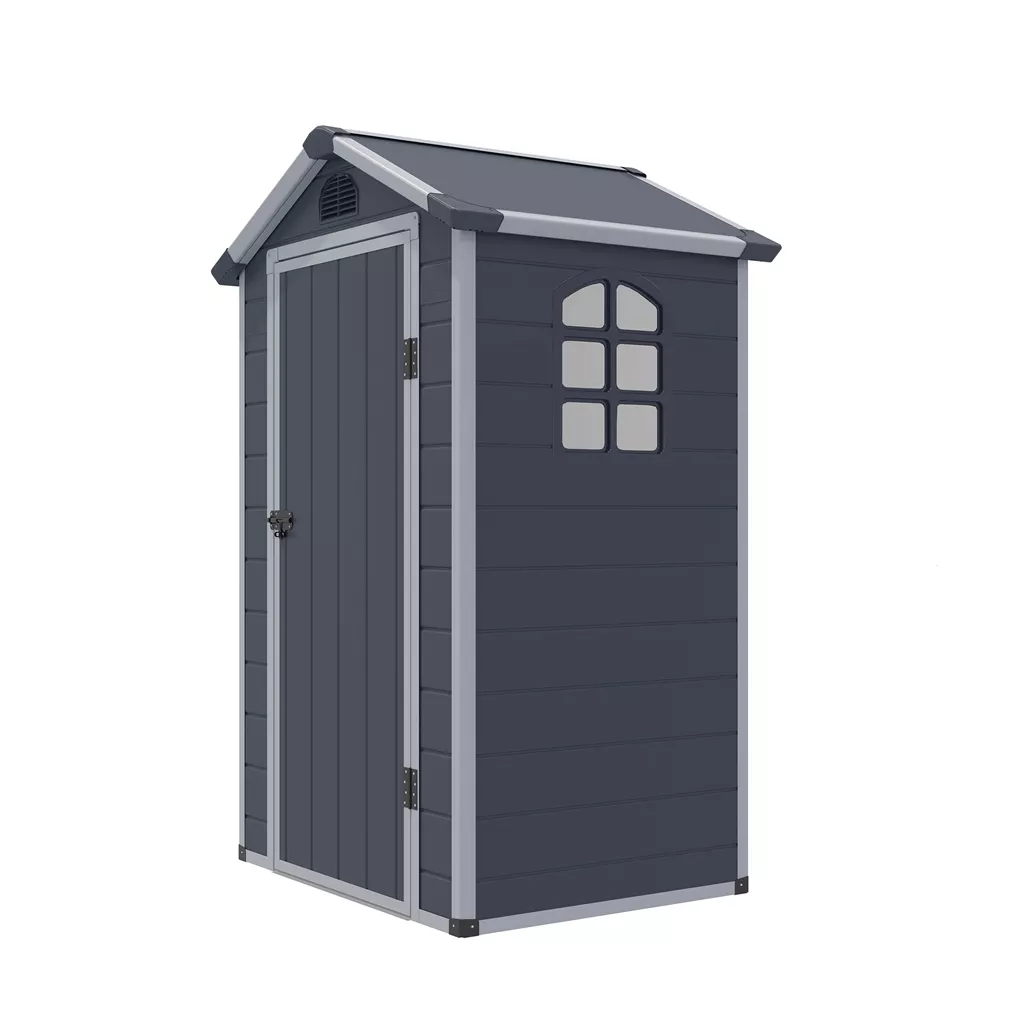 4 x 3 Single Door Apex Plastic Shed - Dark Grey product image
