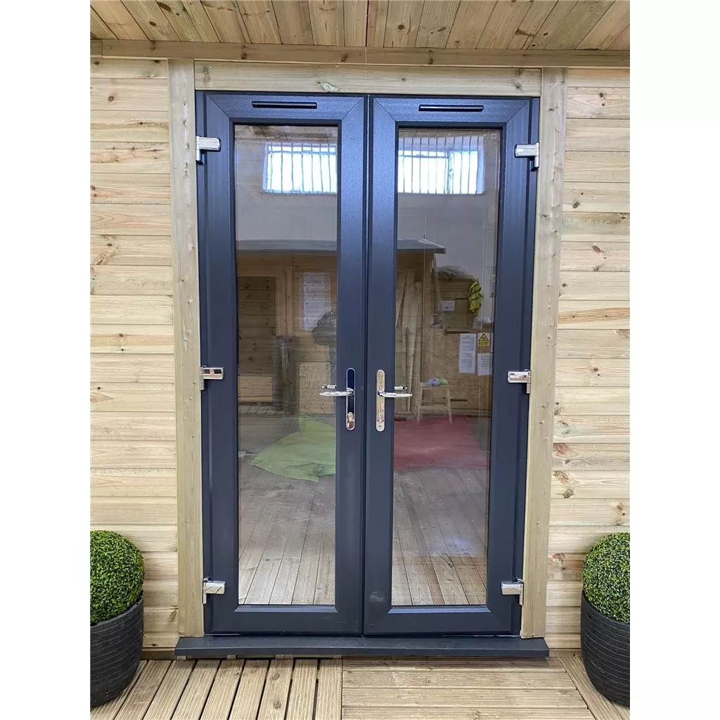3m × 7m (10ft × 23ft) Executive Plus Insulated Garden Office – PVC French Doors & Windows product image