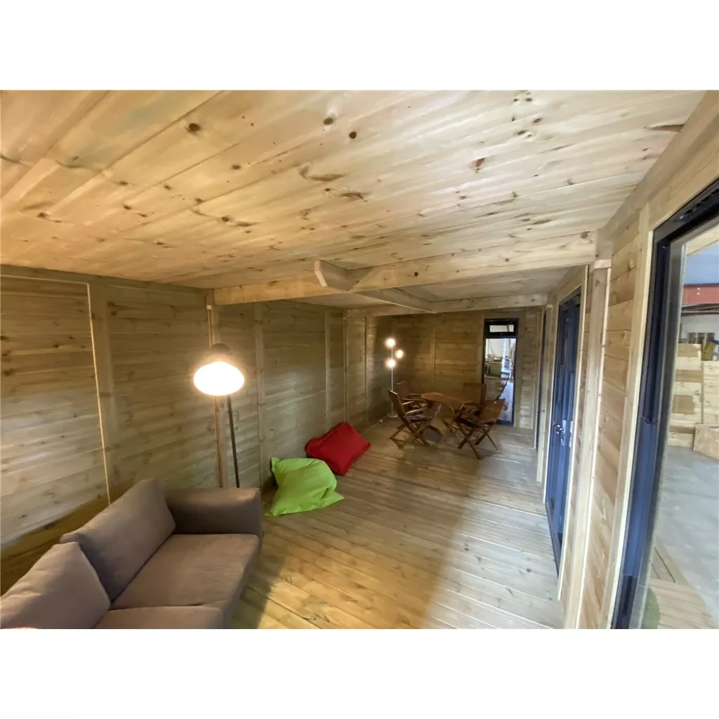 4m × 3m (13ft × 10ft) Executive Plus Insulated Garden Office – PVC French Doors & Windows product image