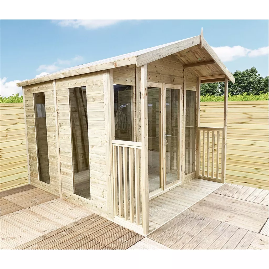 10 x 10 Pressure Treated Apex Summerhouse with Verandah product image
