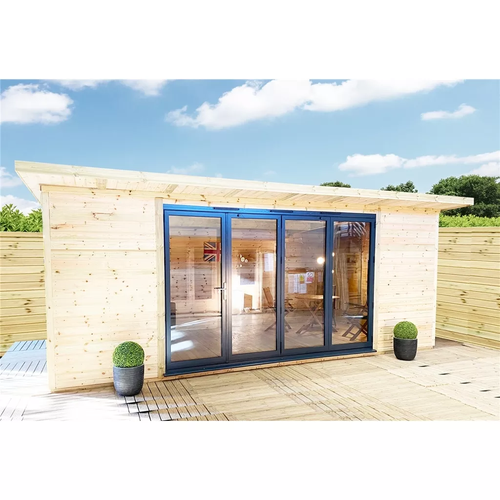 3m × 4m (10ft × 13ft) DELUXE PLUS Insulated Garden Office – Aluminium BiFold Doors product image