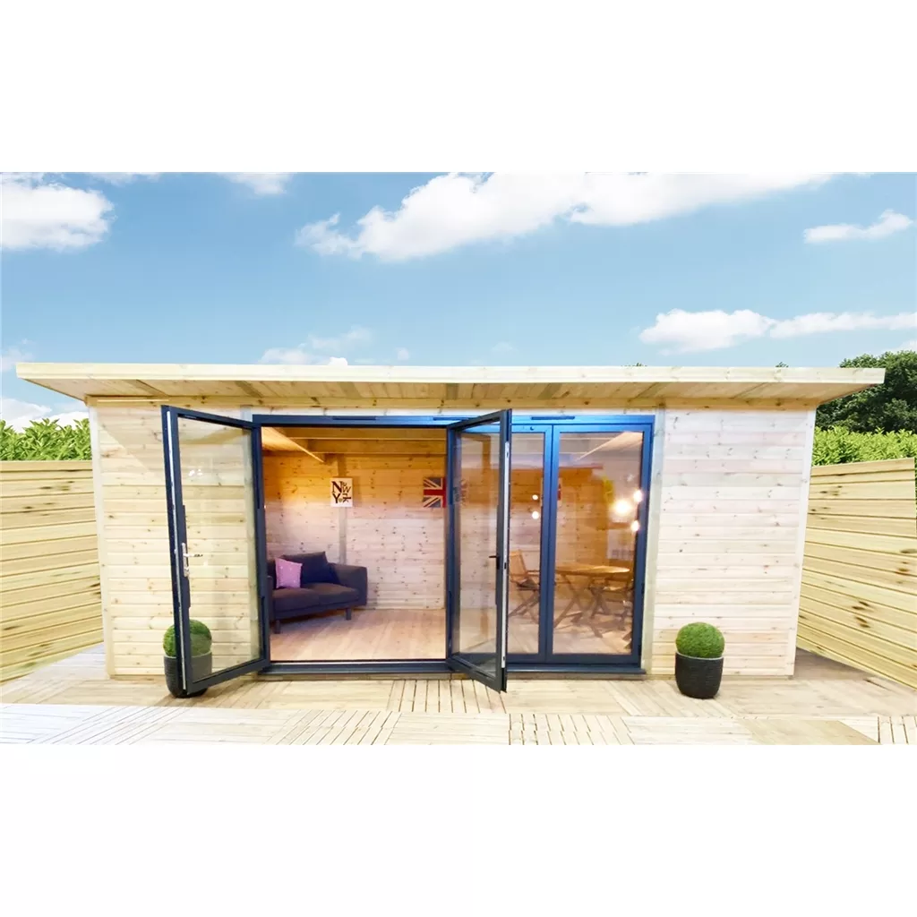 3m × 4m (10ft × 13ft) DELUXE PLUS Insulated Garden Office – Aluminium BiFold Doors product image