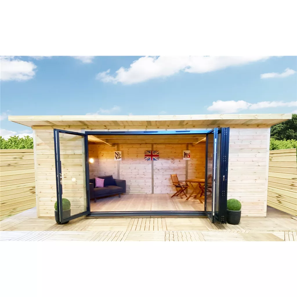 4m × 5m (13ft × 16ft) DELUXE PLUS Insulated Garden Office – Aluminium BiFold Doors product image