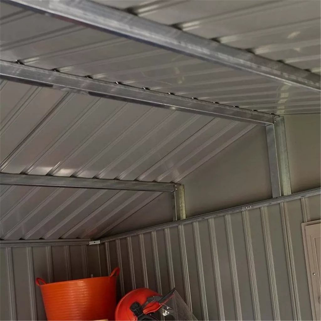 10 x 8 Deluxe Ashford Metal Apex Shed – Double Door, Assembly & Foundation Kit product image