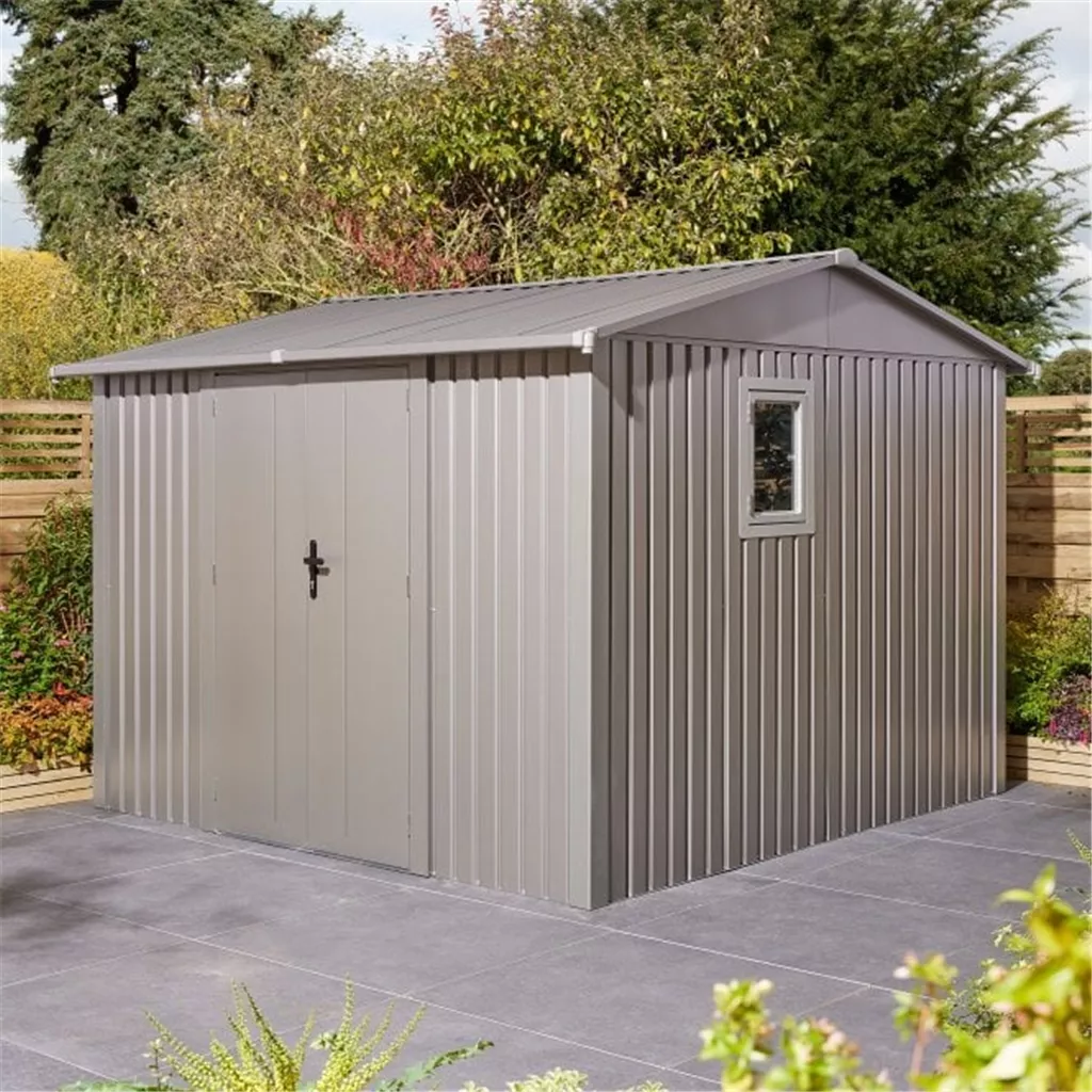 10 x 10 Deluxe Ashford Metal Apex Shed – Double Door, Assembly product image