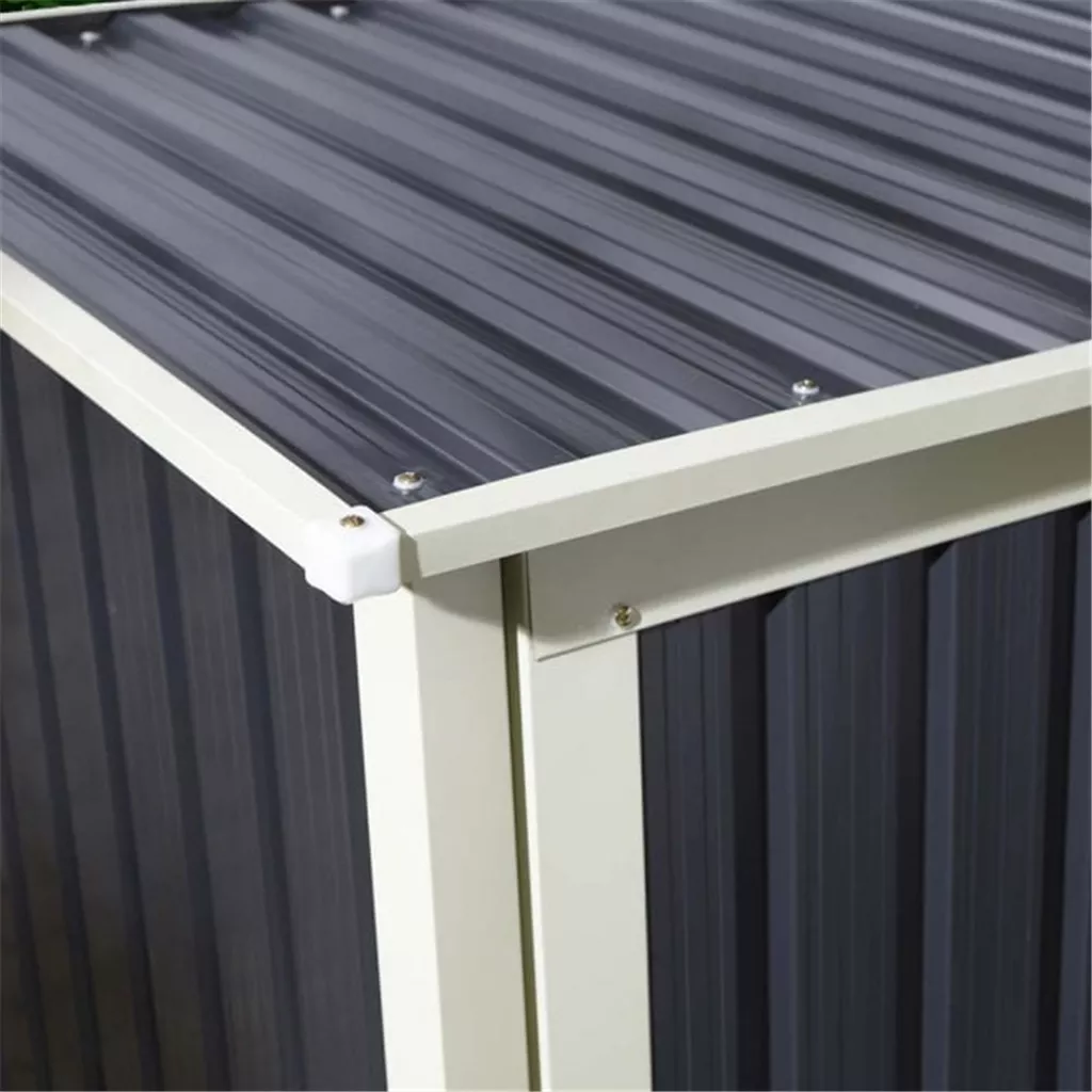 5 x 3 Deluxe Ironwood Metal Pent Shed – Single Door & Foundation Kit – Dark Grey product image